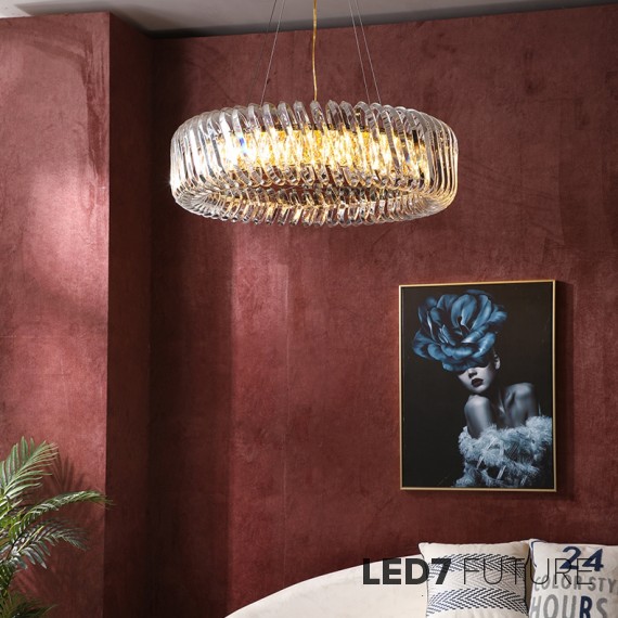 Loft Industry Modern - Spiral Glass Chandelier